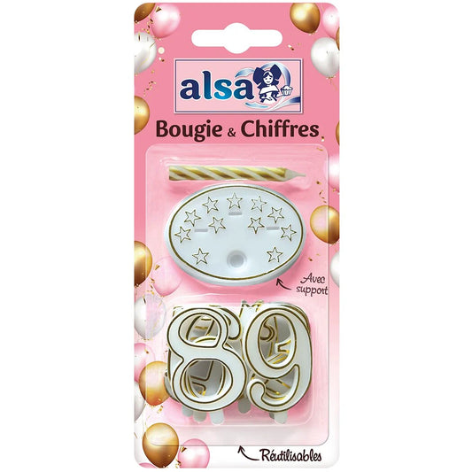 ALSA Bougies et support chiffres