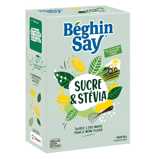 BEGHIN SAY powdered white sugar and stevia 500g