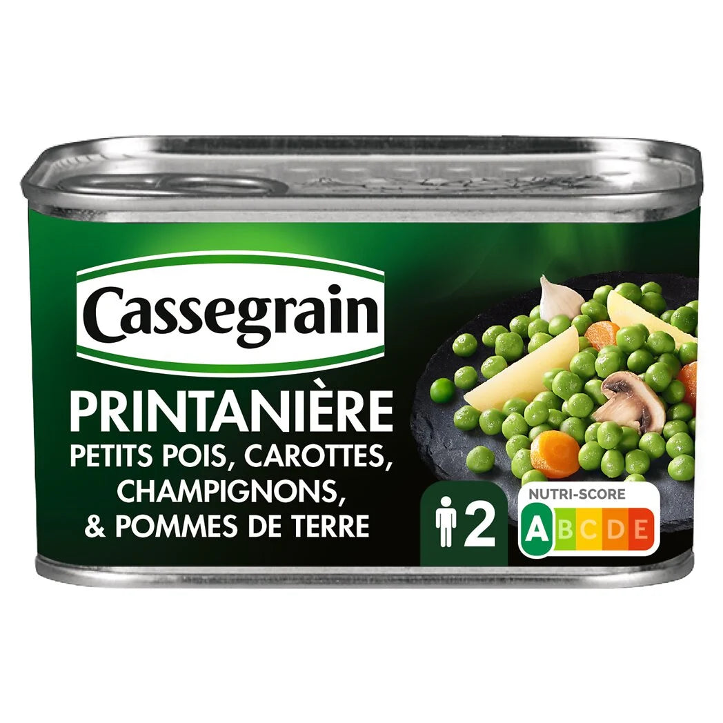 CASSEGRAIN Printanière carotte petit pois champignon 265g