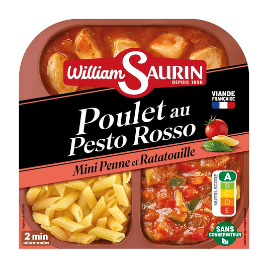 WILLIAM SAURIN chicken with pesto rosso, mini penne and ratatouille 320g