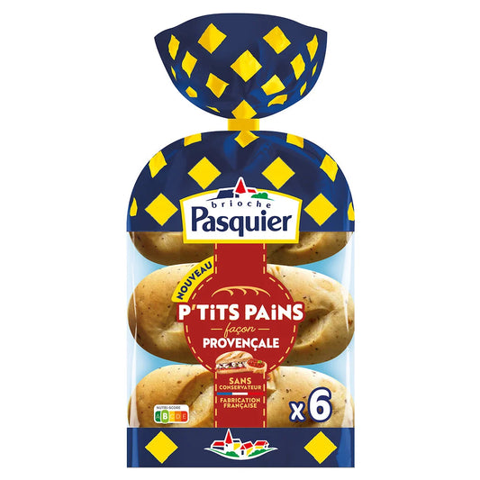 Panecillos especiales para sándwich estilo provenzal PASQUIER x6 - 270g