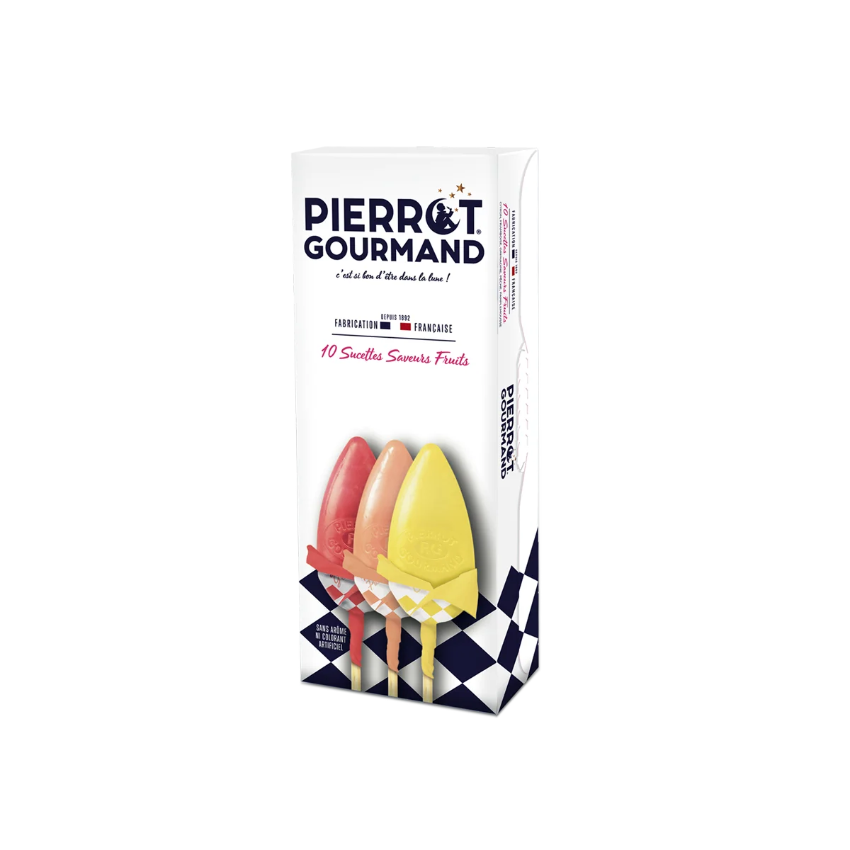 PIERROT GOURMAND 10 Fruit-Flavored Lollipops 130g