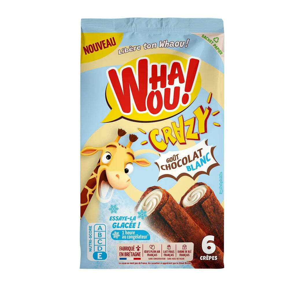 WHAOU! chocolate crepes filled with white chocolate 180g*