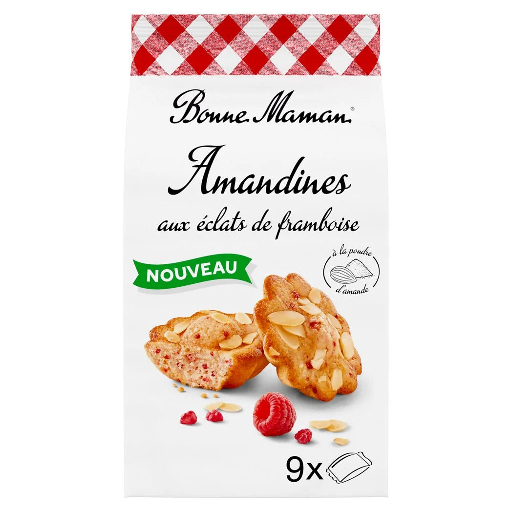 BONNE MAMAN Amandine com pedaços de framboesa x9 - 225g