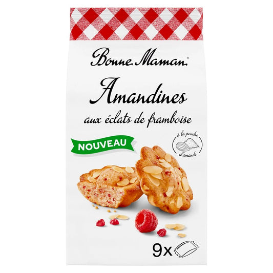 BONNE MAMAN Amandine con trocitos de frambuesa x9 - 225g