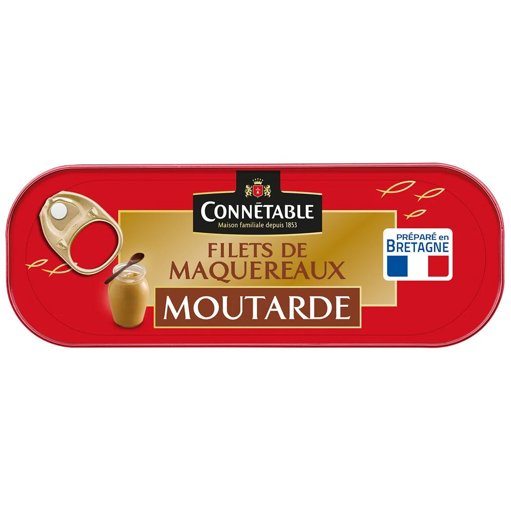 Filetes de caballa CONNETABLE a la mostaza de Dijon 160g