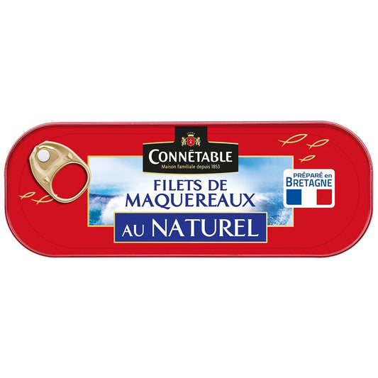 CONNETABLE mackerel fillets in natural brine 151g