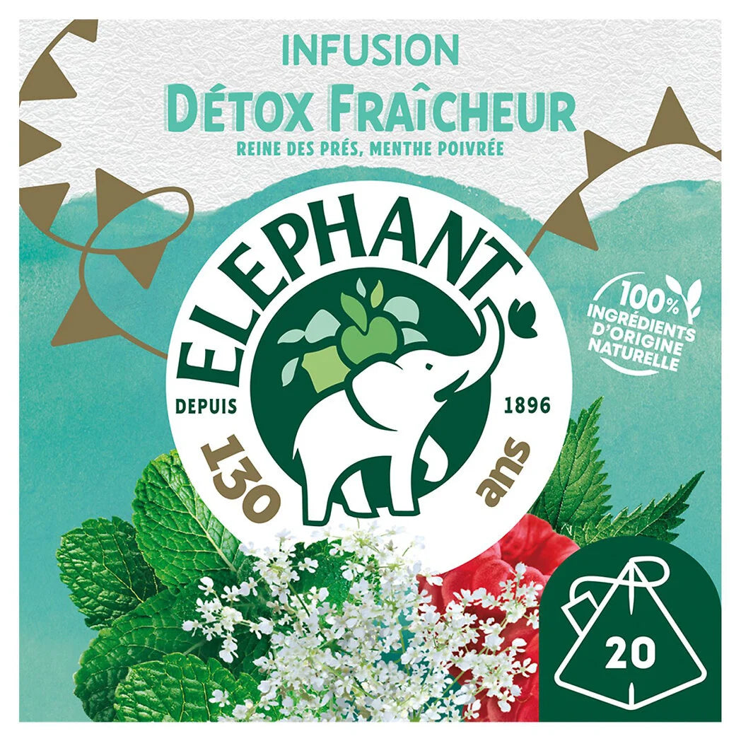 ELEPHANT Fresh Detox - Meadowsweet Infusion , peppermint , raspberry & nettle leaf x20