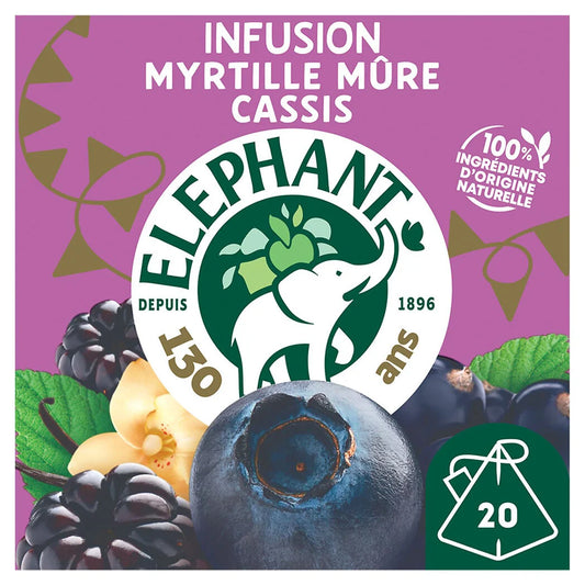 ELEPHANT Infusion blueberry blackberry blackcurrant & vanilla flavor note x20