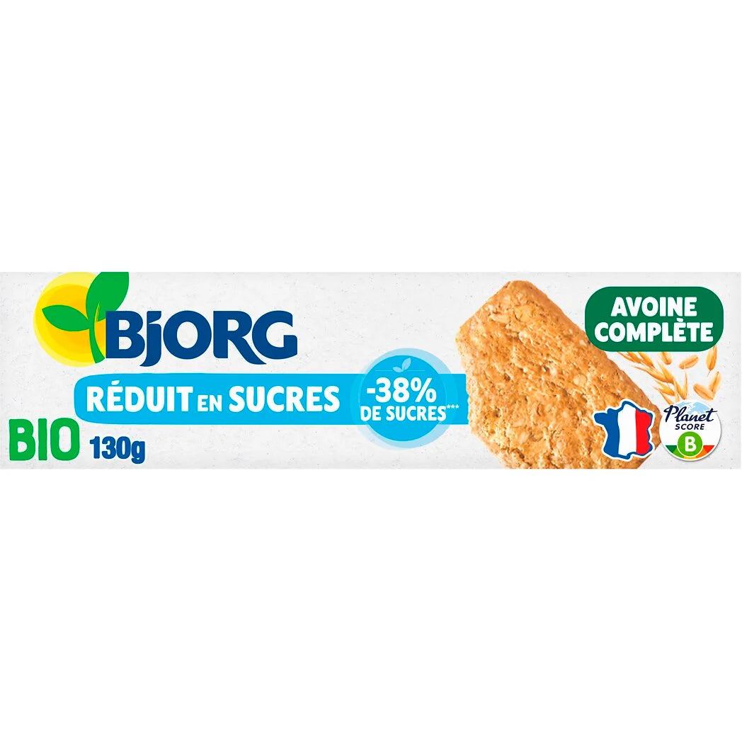 Galletas de avena integral orgánicas BJORG 130g