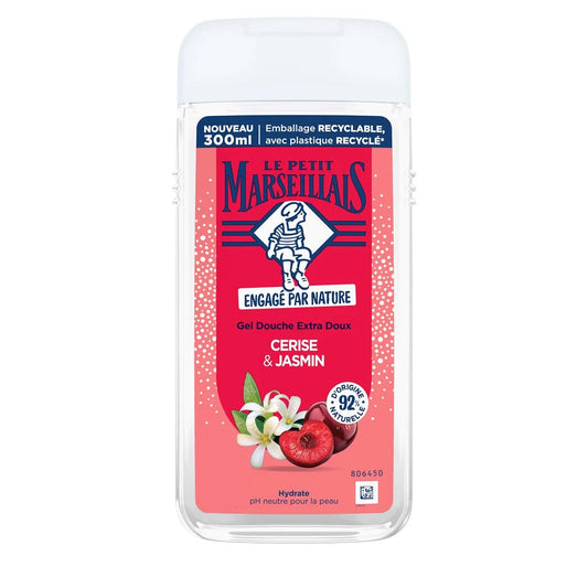 LE PETIT MARSEILLAIS Gel douche extra doux cerise jasmin 30cl