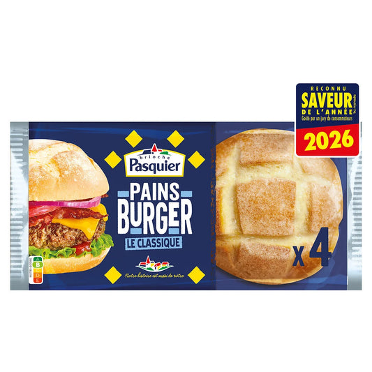 PASQUIER Panes para hamburguesa - El clásico x4 - 235g