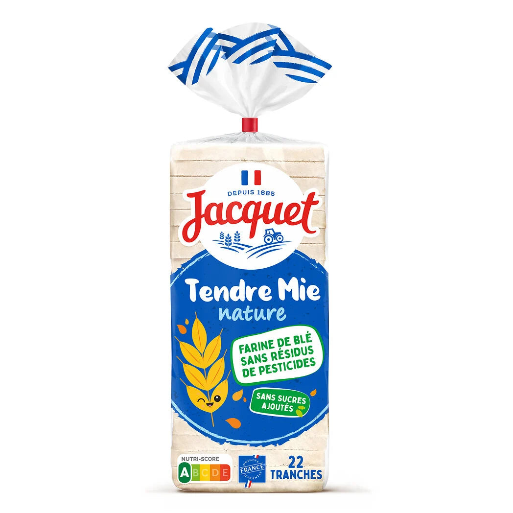 JACQUET Pão de forma sem casca tradicional x22 - 475g