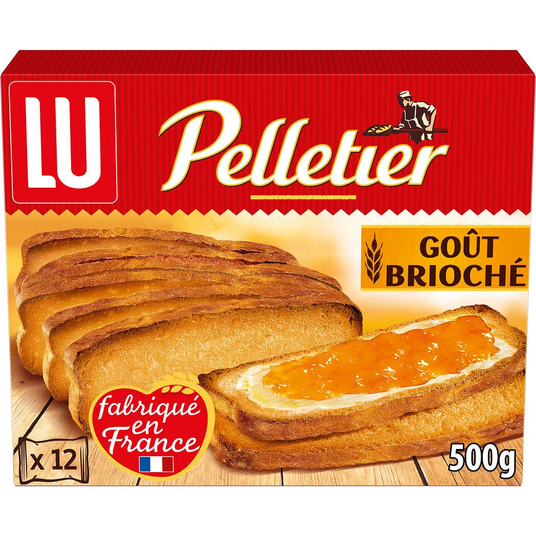 LU Pelletier - Pain grillé goût brioché x24 - 500g