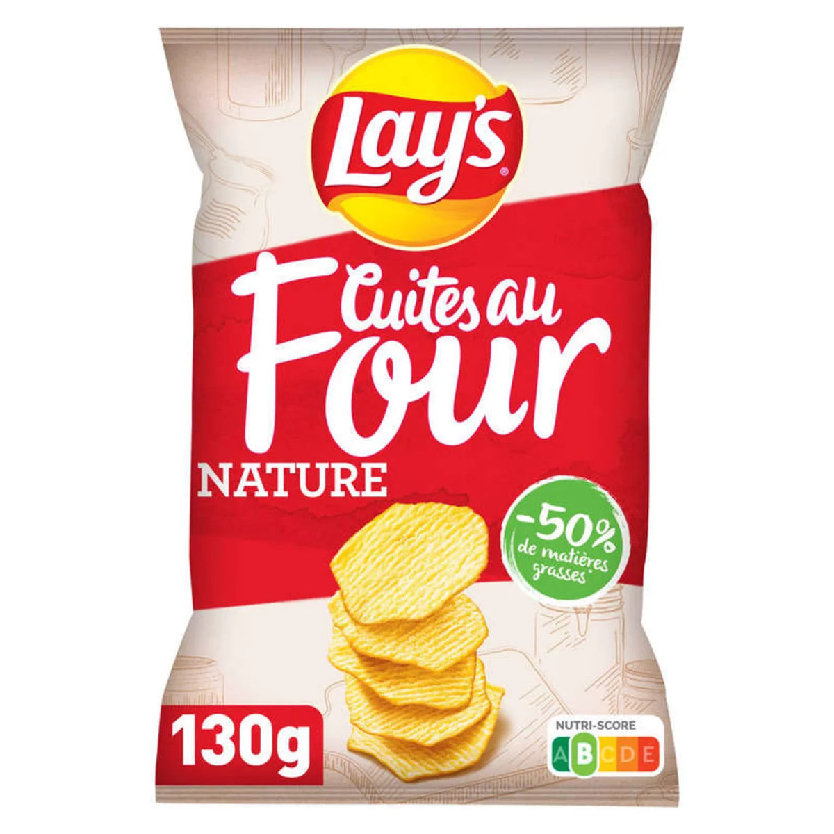 LAY’S Oven-Baked Plain Chips 130g