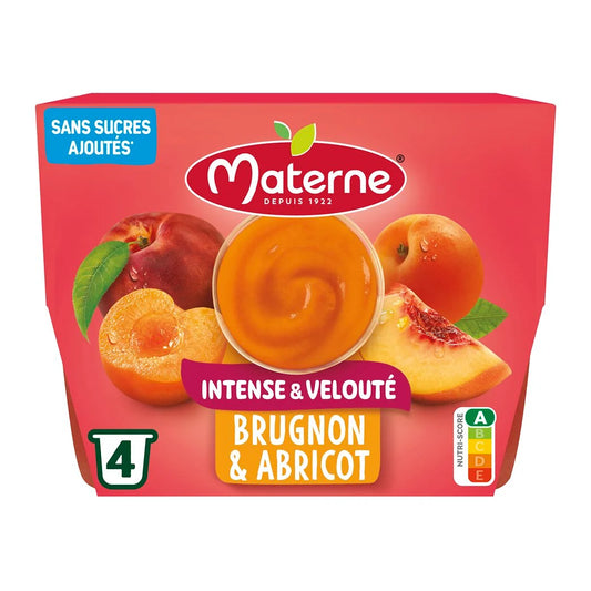 MATERNE Nectarine Apricot Puree - Intense & Velvety 4x97g