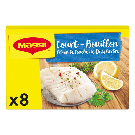 MAGGI Court Bouillon Cubes with Lemon and Fine Herbs x8 - 90g