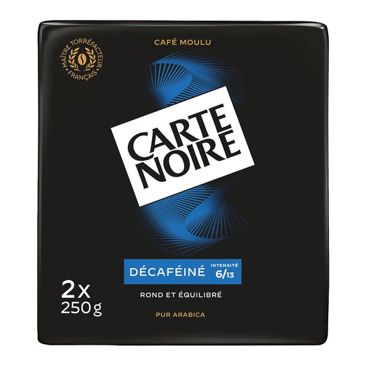 CARTE NOIRE Café moulu Décaféiné 100% arabica 2x250g