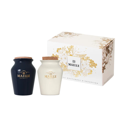 MAILLE Duo Gift Set of Mustards with Truffle Pieces 2x125g