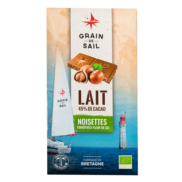 GRAIN DE SAIL Milk Chocolate with Roasted Hazelnuts 100g