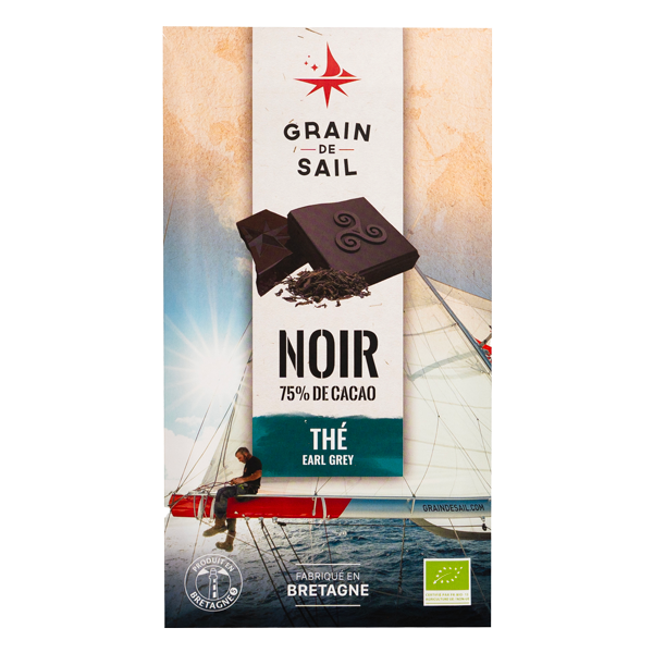 GRAIN DE SAIL Dark Chocolate with Earl Grey Tea  100g