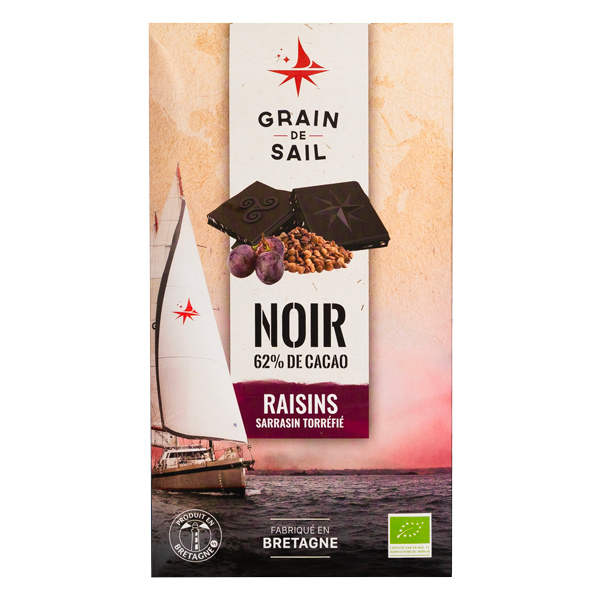 GRAINN DE SAIL Dunkle Schokolade, Rosinen & Gerösteter Buchweizen 100g