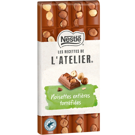 NESTLÉ milk chocolate bar with roasted whole hazelnuts 170g