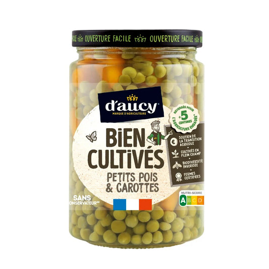D'AUCY Petits pois et carottes bien cultivés origine France 42,5 cl
