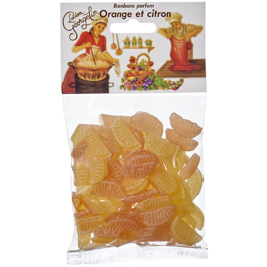 LUCIEN GEORGELIN Orange Lemon Flavored Candies 150g