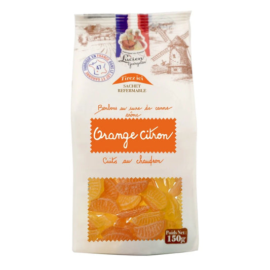 LUCIEN GEORGELIN Orange Lemon Flavored Candies 150g