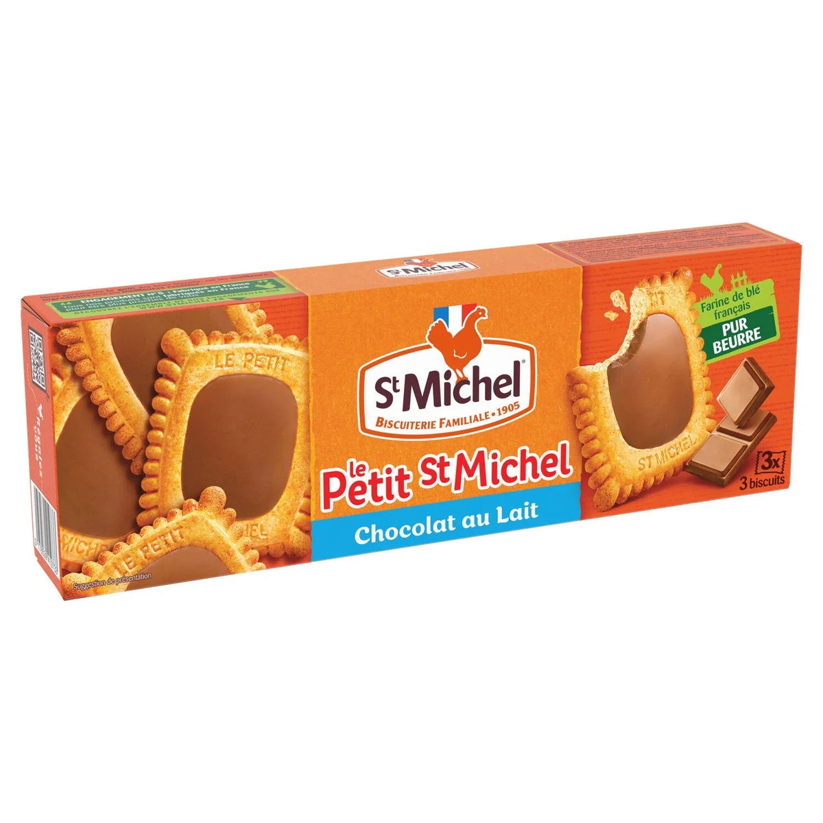 ST MICHEL Galletas Le Cœur Choco au Lait 132g