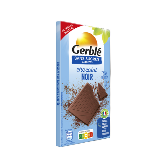 Chocolat noir sans sucre GERBLE 80g