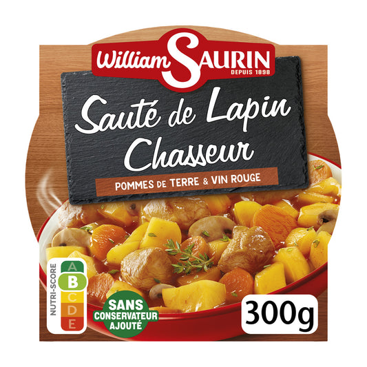 WILLIAM SAURIN Hunter-Style Rabbit with Potatoes in White Wine Sauce – Microwaveable 300g