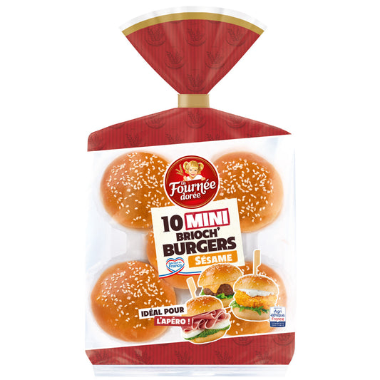 LA FOURNEE DOREE Mini Brioche Burger Brötchen Sesam 200g