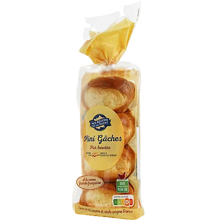 Mini Gâches Briochettes de Manteiga Pura NOS RÉGIONS ONT DU TALENT x8 – 360g