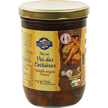 NOS REGIONS ONT DU TALENT Corbières coq with wine 750g