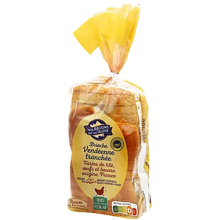 NOS RÉGIONS ONT DU TALENT Vendée IGP Sliced brioche 450g*