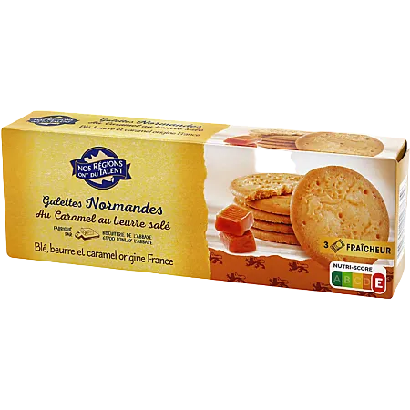 NOS RÉGIONS ONT DU TALENT Normannische Karamell-Galettes – 100g