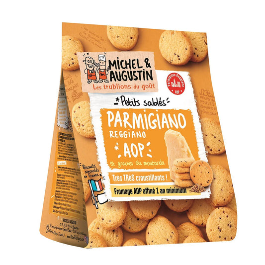 MICHEL ET AUGUSTIN Savory Shortbread with Parmesan Reggiano & Mustard Seeds 100g