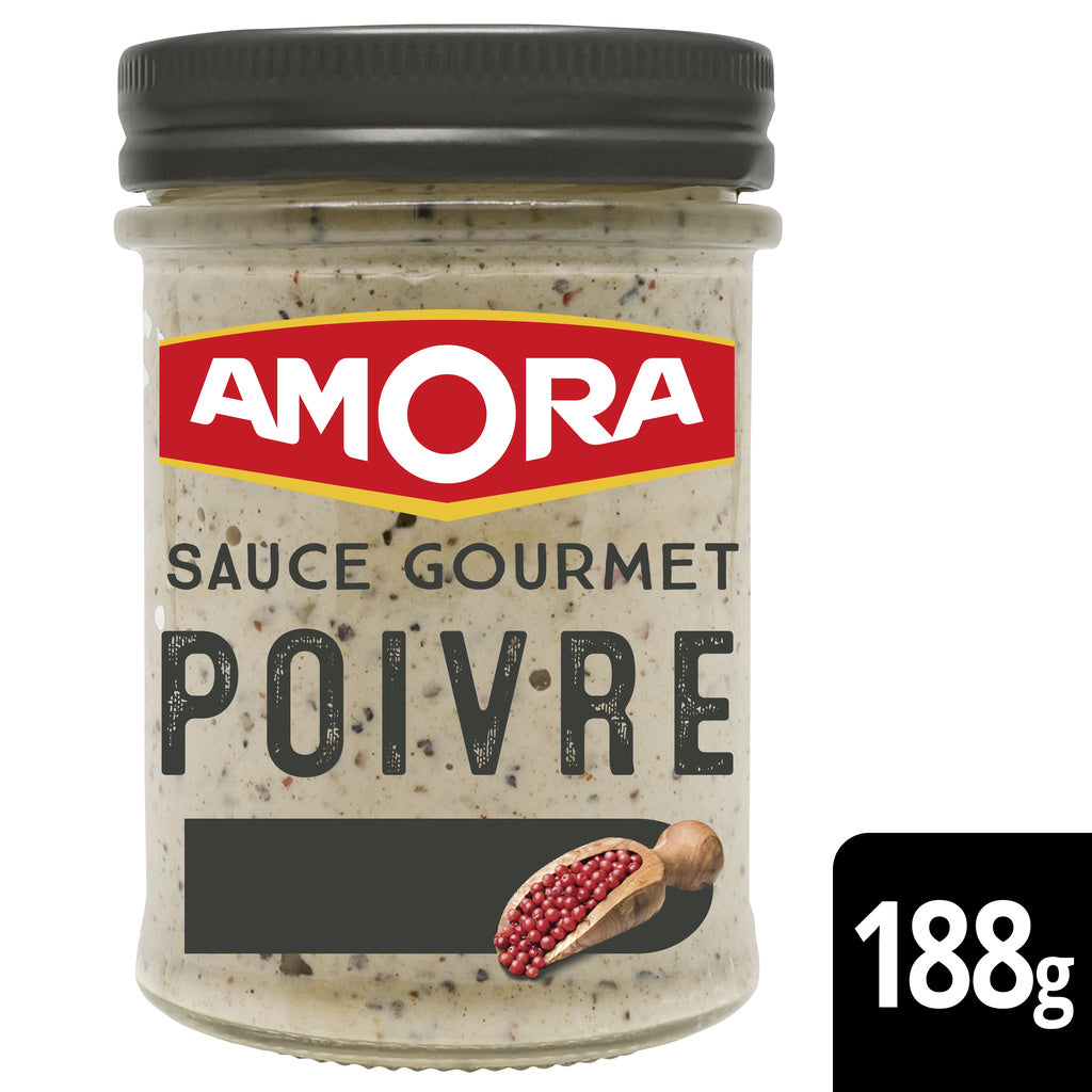 Salsa fría AMORA con bayas rosas trituradas 188g