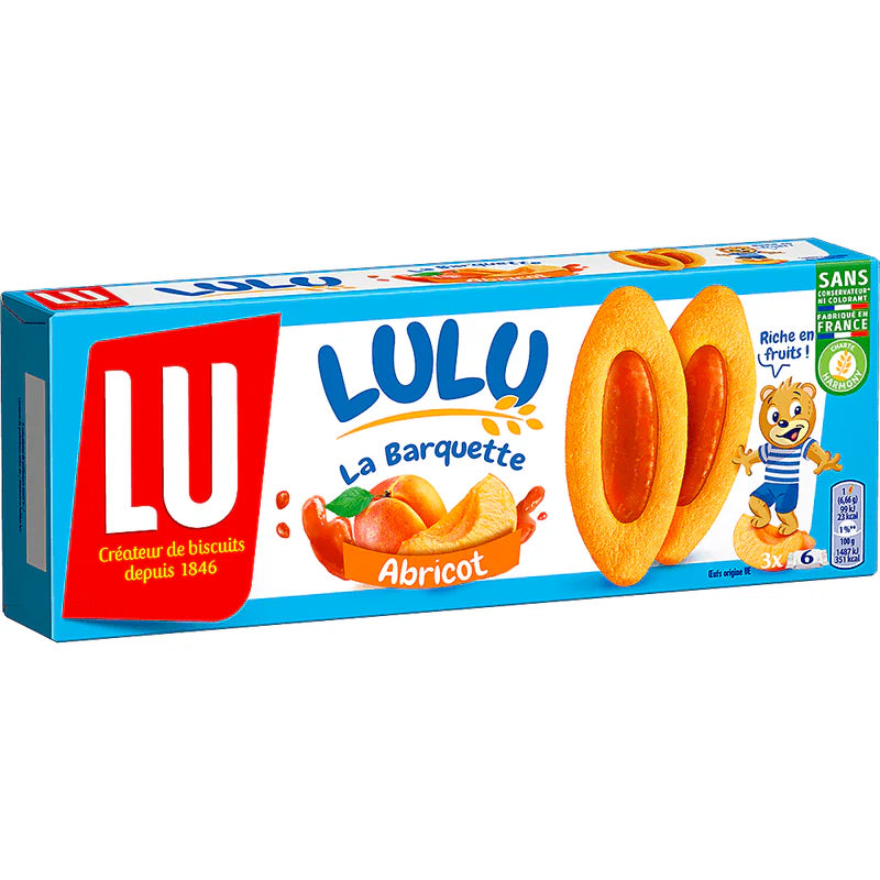 LU Biscuits à l'abricot La Barquette Lulu 120g