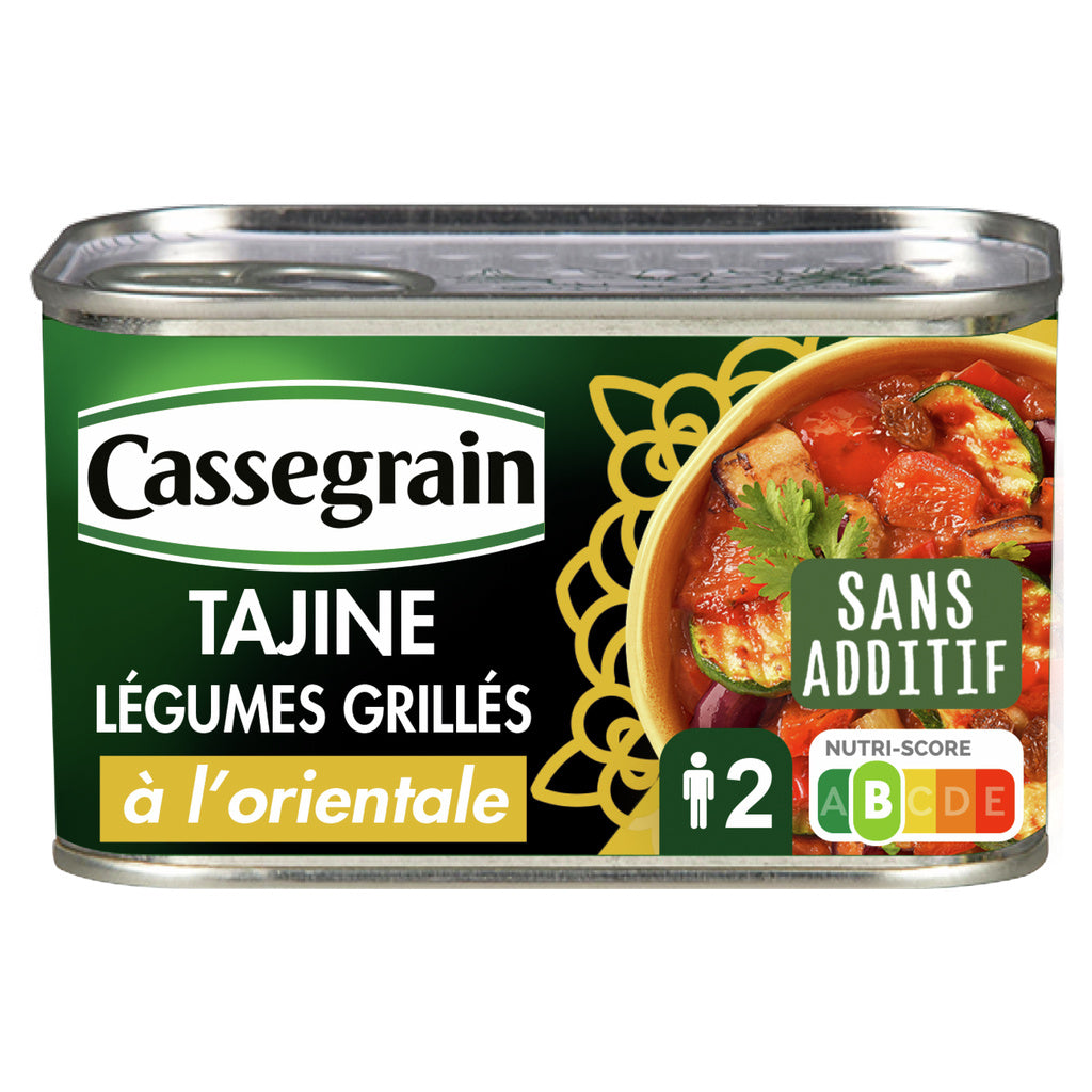 Tajine de legumes grelhados com coentro CASSEGRAIN 375g