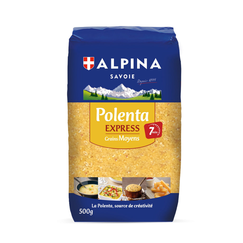 ALPINA Savoie Express Polenta – Medium Grain, Gluten-Free, 7-Minute Cooking – 500g