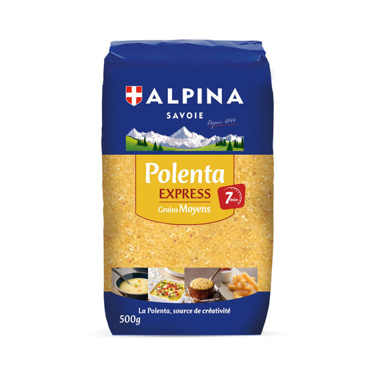 ALPINA Savoie Express Polenta – Medium Grain, Gluten-Free, 7-Minute Cooking – 500g