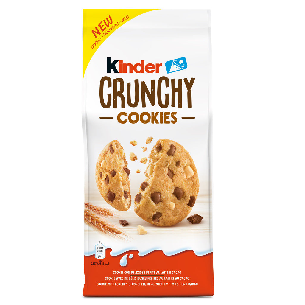 KINDER Crunchy cookies chips milk and cocoa 136g