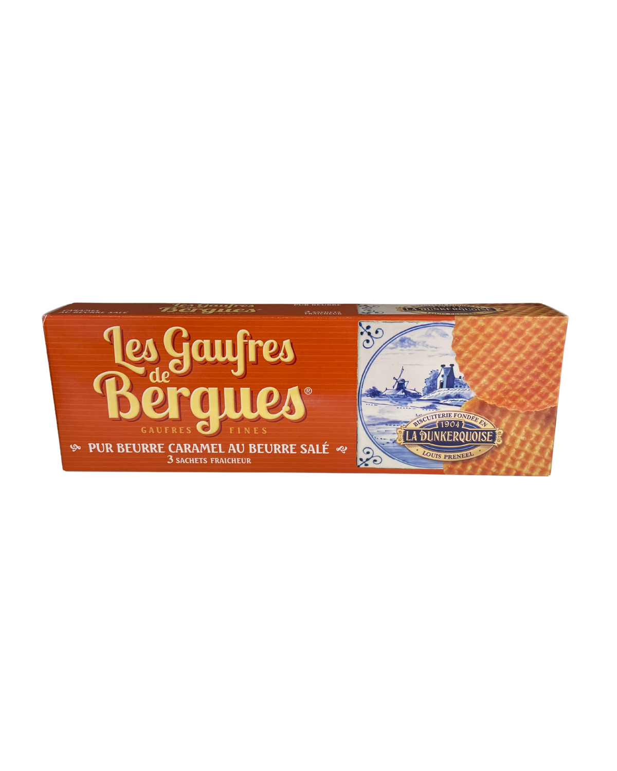 LA DUNKERQUOISE – LES GAUFRES DE BERGUES Dünne Butterwaffeln Gesalzene Butterkaramell 150g