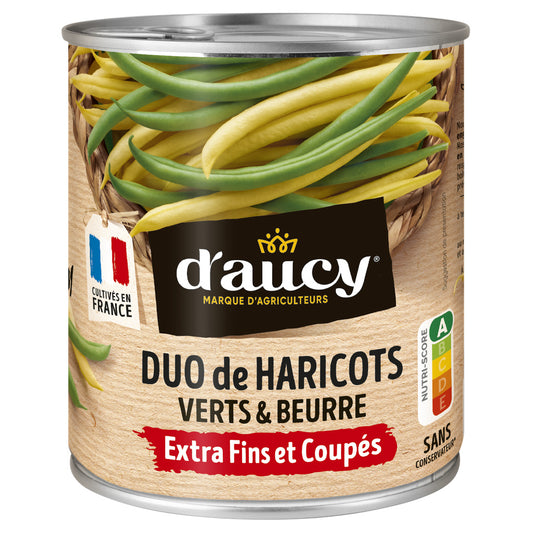D'AUCY Haricots verts et haricots beurre 455 g