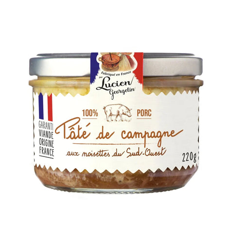 LUCIEN GEORGELIN country pâté with hazelnuts from Southwestern France 220g