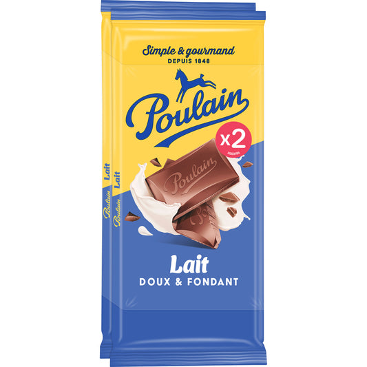 POULAIN Smooth & Creamy Milk Chocolate Bar 2 x 95g