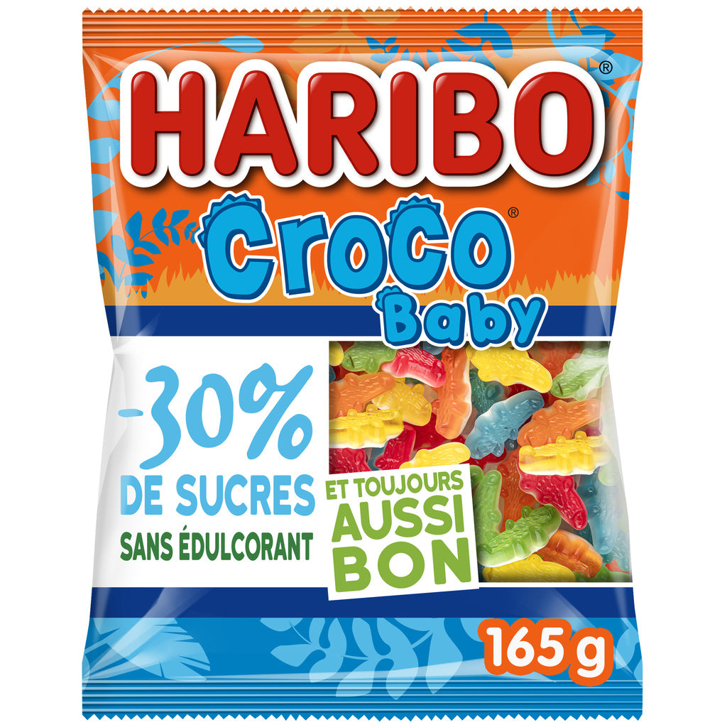 HARIBO candies croco baby réduit en sugar 165g